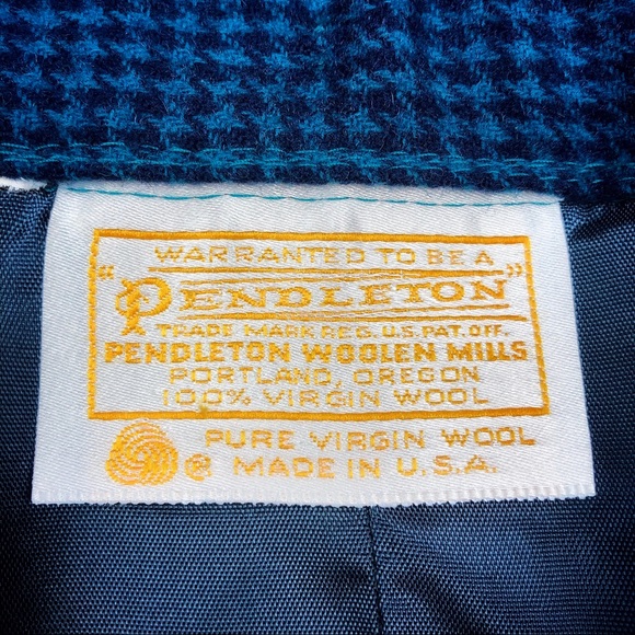 Vintage houndstooth Pendleton wool pencil skirt - Picture 3 of 5